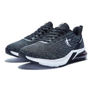 喬丹男鞋跑步鞋秋季網(wǎng)面透氣減震跑鞋半掌氣墊運動(dòng)鞋子男 黑色/煤灰色 39