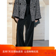 MO&Co.解構(gòu)高腰立體壓褶寬松長(zhǎng)直筒通勤西褲闊腿褲休閑褲摩安珂mo 深花灰色-第1批 170 L