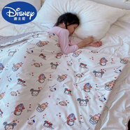迪士尼（Disney）兒童卡通純棉豆豆絨春秋被可機洗冬季加厚棉被幼兒園寶寶安撫被子 絨+棉+豆豆絨 米奇 150x200cm
