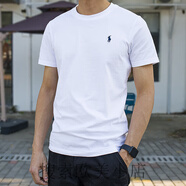 Ralph lauren美國拉夫勞倫t恤男士圓領(lǐng)短袖純棉刺繡涼感冰絲半袖 白色 S 【100斤-135斤】 （歐洲碼偏大碼）