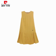 皮爾卡丹（pierre cardin）韓系簡(jiǎn)約白色無(wú)袖連衣裙2025夏季新款小個(gè)子休閑寬松顯瘦小裙子 黃色(蜜蜂刺繡) L :【建議120-140斤】