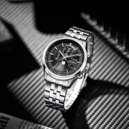 西鐵城（CITIZEN）手表日韓光動(dòng)能藍寶石商務(wù)鋼帶男表送男友禮物 BY1030-50E