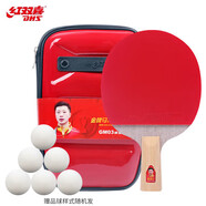 紅雙喜DHS狂飚乒乓球拍明星系列馬龍GM03明星兵乓球成品拍直拍1只