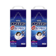 MOONY尤妮佳睡睡褲日本進(jìn)口嬰兒暢透拉拉褲超薄透氣夜用成長(cháng)褲男女款 XXL22女睡睡褲2包