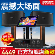 TEMEISHENG特美聲家庭ktv音響套裝TM-100卡拉ok機家用功放客廳k歌全套 H21(音響）+功放+話筒+點歌機