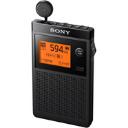 索尼（SONY）【日本直郵 JD物流】便攜式FM/AM/寬頻FM大按鈕老人專用收音機全新日本進口老年人隨身聽播放器 黑色2 SRF-R356