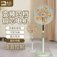 駱駝?shì)p音立式電風(fēng)扇家用柔風(fēng)落地扇臺(tái)式桌面風(fēng)扇大風(fēng)量宿舍電扇語(yǔ)言控制風(fēng)扇20寸遙控+語(yǔ)音【5片大鋁葉】綠+3米延長(zhǎng)線