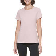 Calvin Klein 女式純色圓領短袖 T 恤, 秘密, XS 秘密 XS