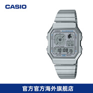 卡西歐（CASIO）手表小方塊 休閑鋼帶防水小銀表AE1200學(xué)生男士手表電子表日韓表 A130WE-7ADF