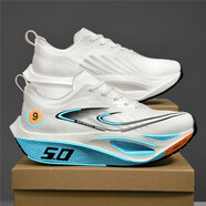 李寧（LI-NING）李寧赤兔9pro碳板跑鞋學(xué)生飛電5c減震運動(dòng)男鞋體考訓練防滑跑步鞋 赤兔9pro競速白-超臨界科技爆米 39