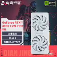 電競叛客 RTX 4060 8G 顯卡 電競臺式機游戲/渲染/AI/設(shè)計制圖電腦獨立顯卡 黑神話悟空 RTX 4060 X2W PRO 8GB