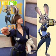 何佳功朱迪兔子衣服辣妹動漫兔女郎兔子警官cos朱迪女警性感成人戰(zhàn)袍漫 藍色兔子警官套裝 165 S