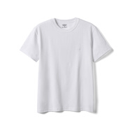 SIMWOOD/簡木男裝【全新合體版】春夏230g長絨棉sorona短袖T恤SO210078 白色 (左胸同色繡花) XL (建議141-155斤)