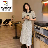 啄木鳥（TUCANO）法式連衣裙歐洲站2025夏季新款高品質修身顯瘦氣質polo領小眾設計 花色 長款 XL 115-125