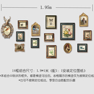 VINTAGE background實(shí)木美式照片墻裝飾歐式客廳鹿頭相框墻組合畫(huà)相片掛墻玄關(guān)裝飾畫(huà) 14組鹿頭【洛可可】
