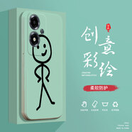 奔創(chuàng)OPPOA2m手機(jī)殼OPPOA3 5G液態(tài)殼OPPOA3Pro全包軟硅膠防摔保護(hù)套新款鏡頭 OPPOA2m【淡青色-YT439火柴人】