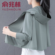 俞兆林斗篷披肩防曬衣女2025新款短款夏季防紫外線(xiàn)騎車(chē)大帽檐冰絲防曬衫 灰色 均碼 【建議100-150斤】