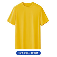G2000官旗方艦g0高品質t恤埃及液氨棉涼感春夏圓領t衫男士商務短袖裝店 金黃色進口埃及棉+7a 10XL m建議110-125斤