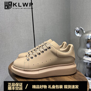 KLWP香港輕奢風(fēng)高貨秋冬小白鞋男女沙漠黃板鞋真皮厚底增高休閑 沙漠黃 42 男碼【標(biāo)準(zhǔn)皮鞋尺碼】