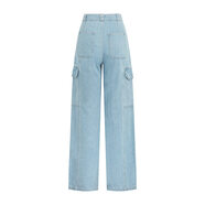 Hudson Jeans 女式高腰闊腿工裝牛仔褲,春季靛藍(lán), 春天靛藍(lán) 春天靛藍(lán) 32