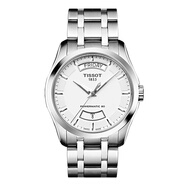 天梭（TISSOT）瑞士庫圖系列休閑機械帶男表T....官方旗艦正品 t035.407.11.031.01鋼帶白盤
