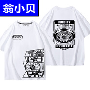 甕小貝BBS短改裝車賽車輪轂周邊t恤JDM殿堂級(jí)WHEELS男士夏季衣服體恤 白色1 S