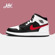耐克（NIKE）【潮】Air Jordan aj1男板鞋中幫透氣休閑輕便耐磨百搭籃球鞋 554724-075黑白熊貓 44