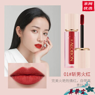 雅邦（ALOBON）傾城之戀唇釉質(zhì)地絲滑彈滑觸感細(xì)膩濃郁顯色持妝不易脫色 01斬男火紅 2g