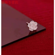GRAYCEWODY山茶花耳釘銀色小眾輕奢耳環(huán)2025氣質新款 山茶花耳釘一只裝