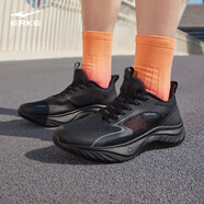 鴻星爾克（ERKE）跑步鞋男新款輕便運動(dòng)鞋緩震回彈網(wǎng)面透氣跑鞋男鞋 正黑 43