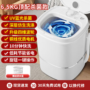 揚子洗衣機小型迷你半自動(dòng)嬰兒兒童內衣內褲洗脫一體脫水機家用出租房學(xué)生宿舍洗襪子 6.5白色頂配款【銅線(xiàn)電機】+藍光殺菌+瀝水籃