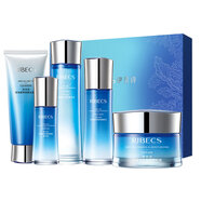 伊貝詩(shī) 深海凝萃彈潤嬌顏保濕水柔膚水嫩膚乳換季補水旅行護膚品套裝 潔面100g+水130ml+乳100g+霜50g+精華液40g