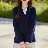 黎依奴2025新款V領(lǐng)精紡羊毛針織一?？畚餮b外套女百搭顯瘦高端氣質(zhì)開(kāi)衫 酒紅色 JXWY3307-16G M