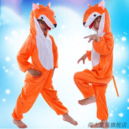 萌夫（MENGFU）六一兒童動物表演服裝幼兒園演出舞臺服飾男女童卡通裝扮小猴子貓 狐貍 適合身高(120-130cm)