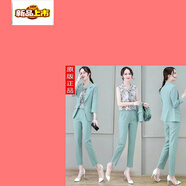 初徑2025新款西裝小個(gè)子套裝三件套遮肚子職業(yè)裝小西服顯瘦工作服 藍色-外套+褲子+背心 2XL 29