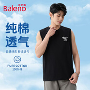 班尼路（Baleno）背心新款夏季男士恐龍印花痞帥運(yùn)動(dòng)上衣透氣親膚日常沙灘吸濕坎肩