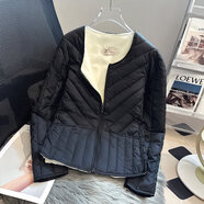 FHHUABD小個(gè)子輕薄內(nèi)膽棉衣女2025年冬季新款棉服內(nèi)穿打底小棉襖外套 MX20黑色拉鏈加絨 L 95斤以內(nèi)