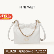 NINE WEST包包女款2025年最新款設(shè)計(jì)師款奢侈品女包斜挎包情人節(jié)禮物送女友 米白色