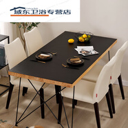 錕霖屹北歐ins純色皮革防水防油免洗餐桌布書(shū)桌茶幾網(wǎng)紅直播間啞光桌墊 黑色 12cm 60*120CM贈運費險 不滿(mǎn)可退