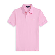 POLO SPORT美國保羅純棉polo衫男休閑商務(wù)夏季新品保羅短袖T恤男 粉紅色 M 建議125-145斤