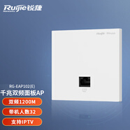 銳捷（Ruijie）千兆/百兆無(wú)線(xiàn)面板AP雙頻 企業(yè)級全屋wifi6/5路由器 別墅酒店大戶(hù)型入墻式路由組網(wǎng) RG-EAP102(E) 千兆雙頻1200M