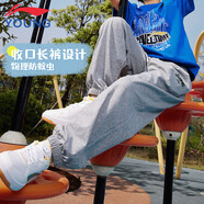 李寧（LI-NING）童裝兒童運動褲子男女小大童輕薄棉感防蚊束腳衛(wèi)褲120YKLV247-2