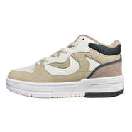 361°男鞋中幫板鞋2025秋季新款潮流革面防滑耐磨運動(dòng)休閑鞋 西米色/杏茶色 42