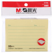 晨光(M&G)長(cháng)方形橫線(xiàn)優(yōu)事貼76*102自帶粘性88頁(yè)便簽紙便簽條便簽本百事貼V-YS-126 1本