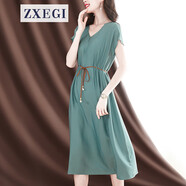 ZXEGI福袋發(fā)貨發(fā)清倉襯衫女士高端連衣裙等199元 2109湖綠色S