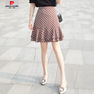 皮爾卡丹（pierre cardin）雪紡裙子女2025年夏季新款高腰顯瘦復(fù)古優(yōu)雅碎花半身裙短裙小個(gè)子 花色 雪紡腰果花半身裙 XS