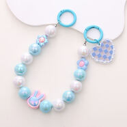 琪美戀蝴蝶結串珠杯子手提繩手提鏈手機殼掛飾掛手提系帶幼兒園學(xué)生禮品 R60-K2012藍色小兔子手提鏈