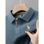 森馬【品牌斷碼清倉】男士POLO衫夏季新款短袖T恤刺繡翻領(lǐng)衫大碼百搭 A26亞蘭色[主圖款] 3XL -建議170-190斤
