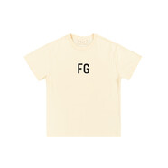FOG主線FG富貴短袖高街美式寬松美式夏季情侶圓領T恤男女內搭上衣 米杏色 基礎款 S