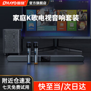 雷登（OHAYO） H10家庭ktv音響套裝5.1環(huán)繞音回音壁客廳投影儀電視家庭影院K歌唱歌卡拉OK設(shè)備長條藍(lán)牙音箱 【影院+K歌】+低音炮+雙話筒【當(dāng)/次日達(dá)】